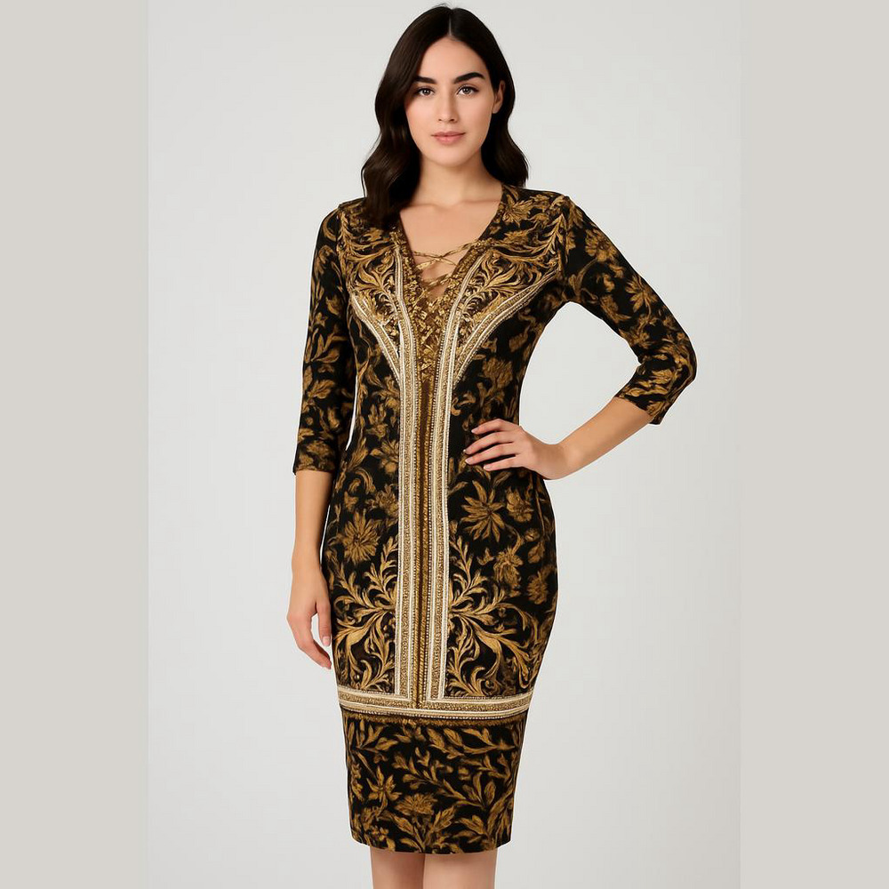 🦋 Elegant JM Collection Cold Shoulder Dress